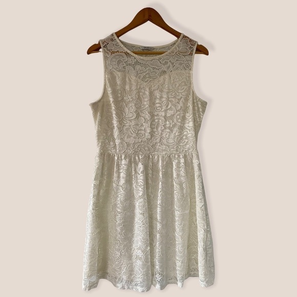 ONLY White Lace Sweetheart Dress - Picture 1 of 6